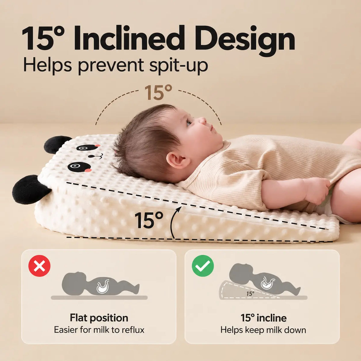 15° Infant Feeding Wedge Pillow