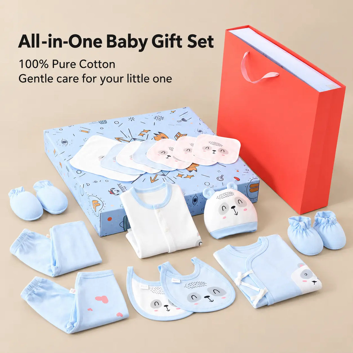 18-Piece Cotton Newborn Gift Set