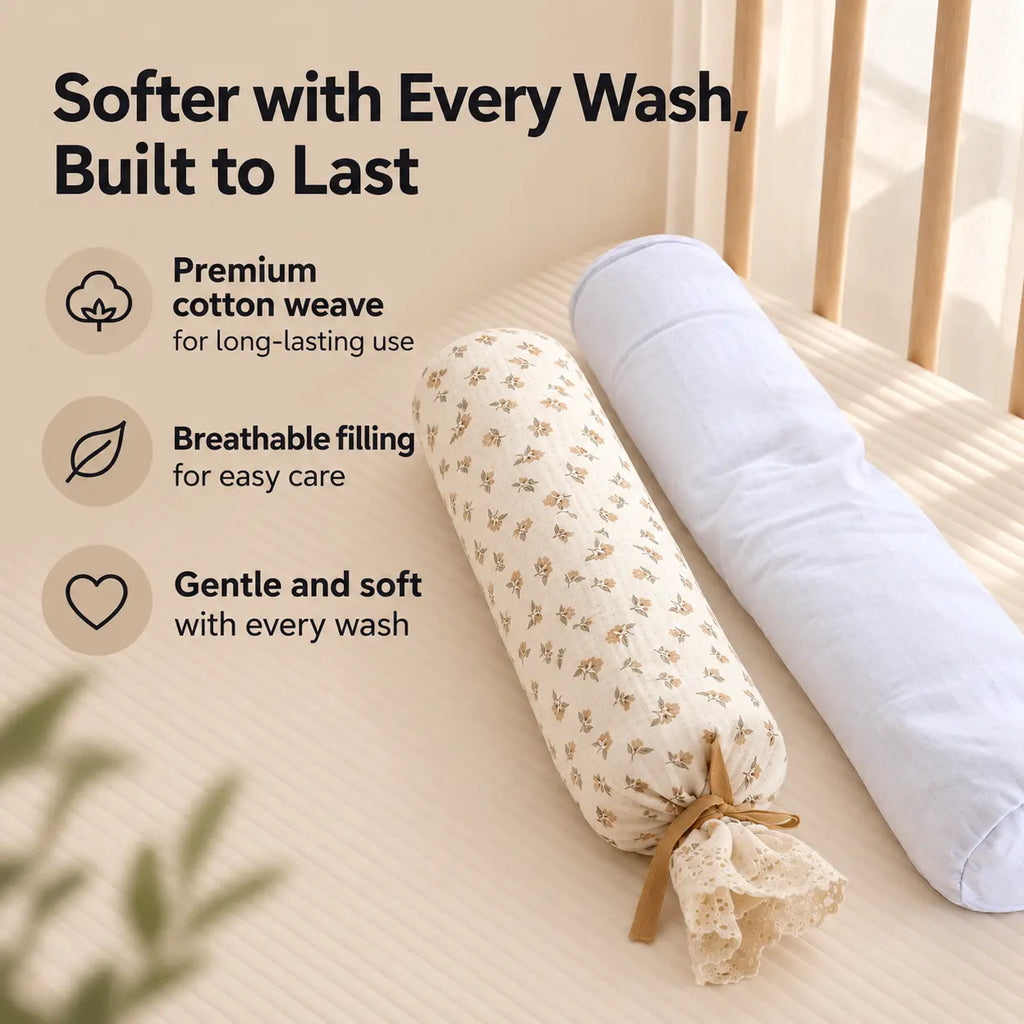 2-Pack Buckwheat Baby Bolster Pillows