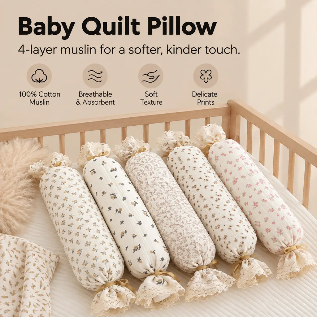 2-Pack Buckwheat Baby Bolster Pillows