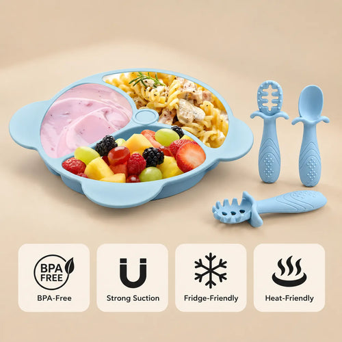 9-Piece Silicone Baby Feeding Set