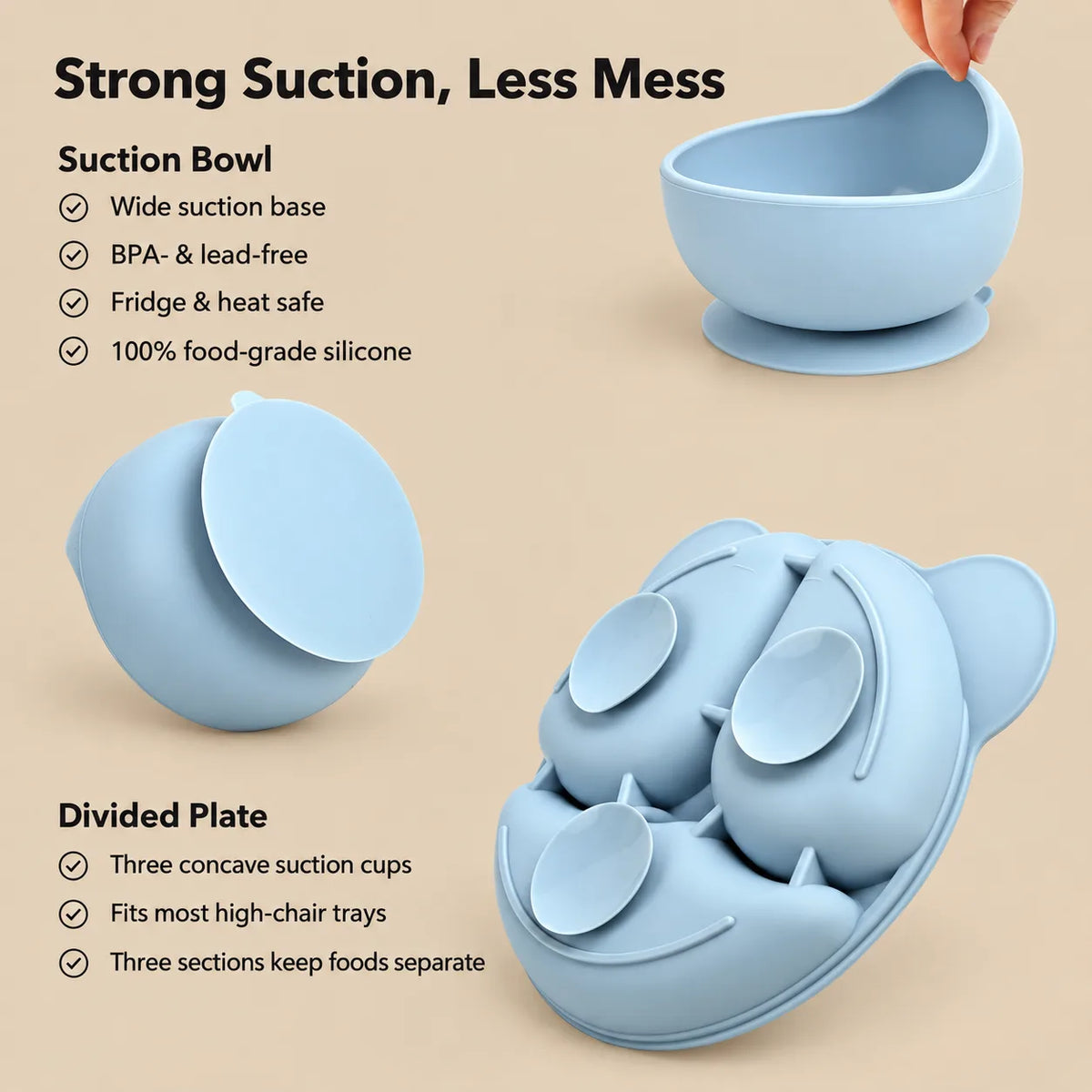 9-Piece Silicone Baby Feeding Set