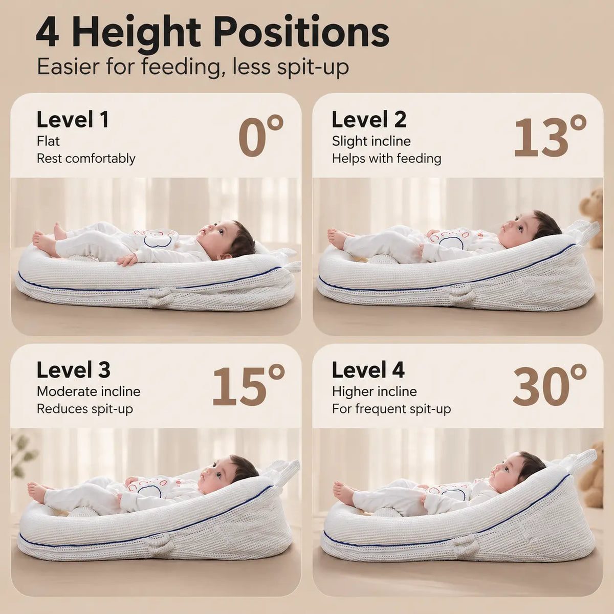 Adjustable Anti-Reflux Baby Lounger