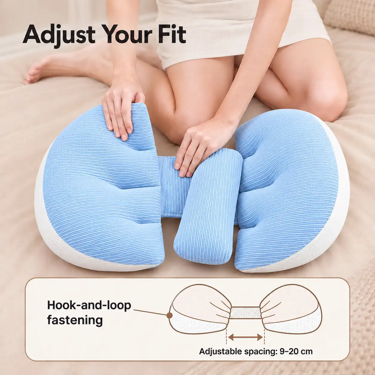 Adjustable Corduroy Pregnancy Support Pillow