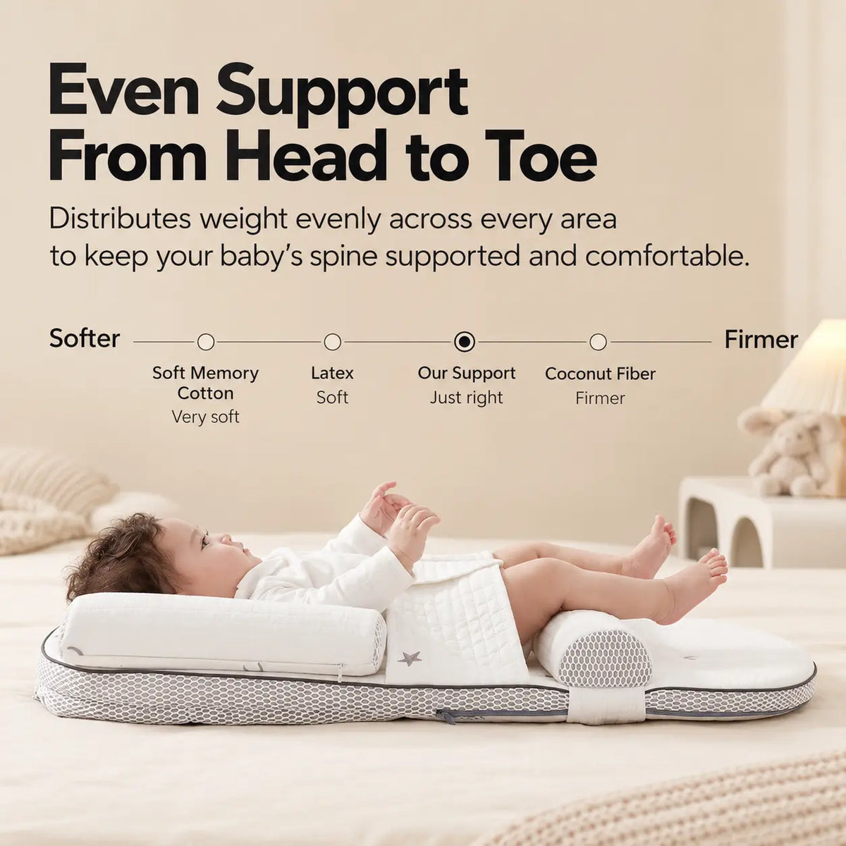 Adjustable Infant Lounger Pillow
