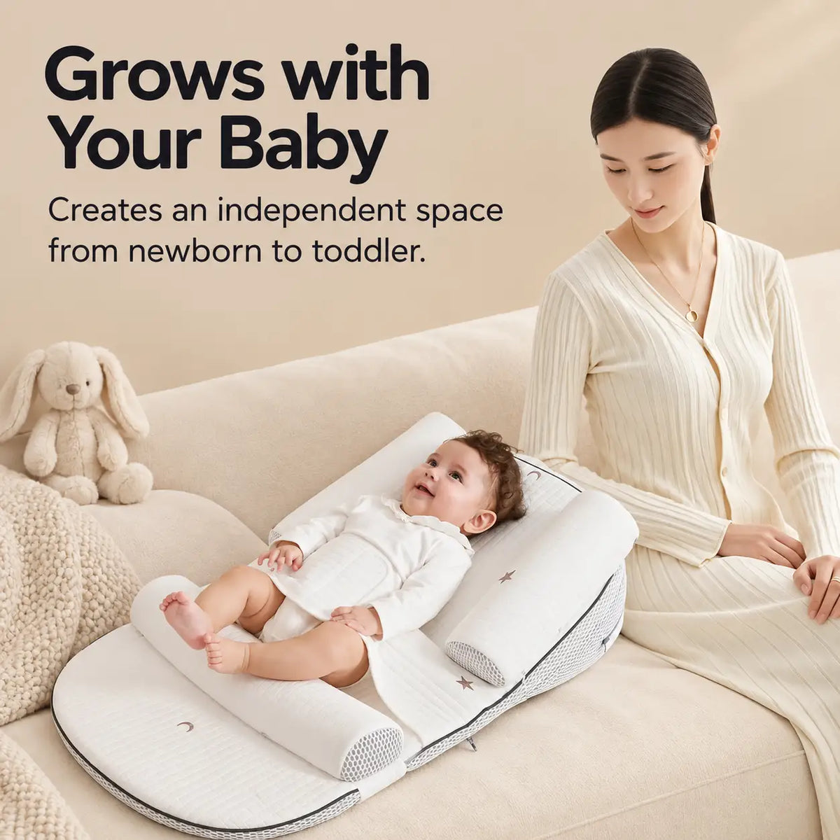 Adjustable Infant Lounger Pillow