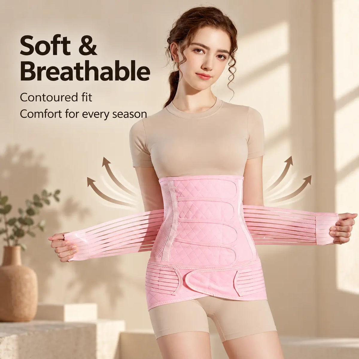 Adjustable Postpartum Belly Wrap Set (2 pcs)
