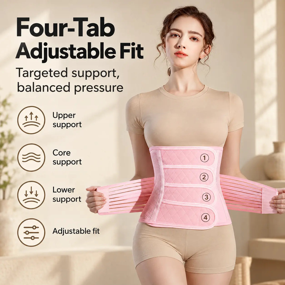 Adjustable Postpartum Belly Wrap Set (2 pcs)