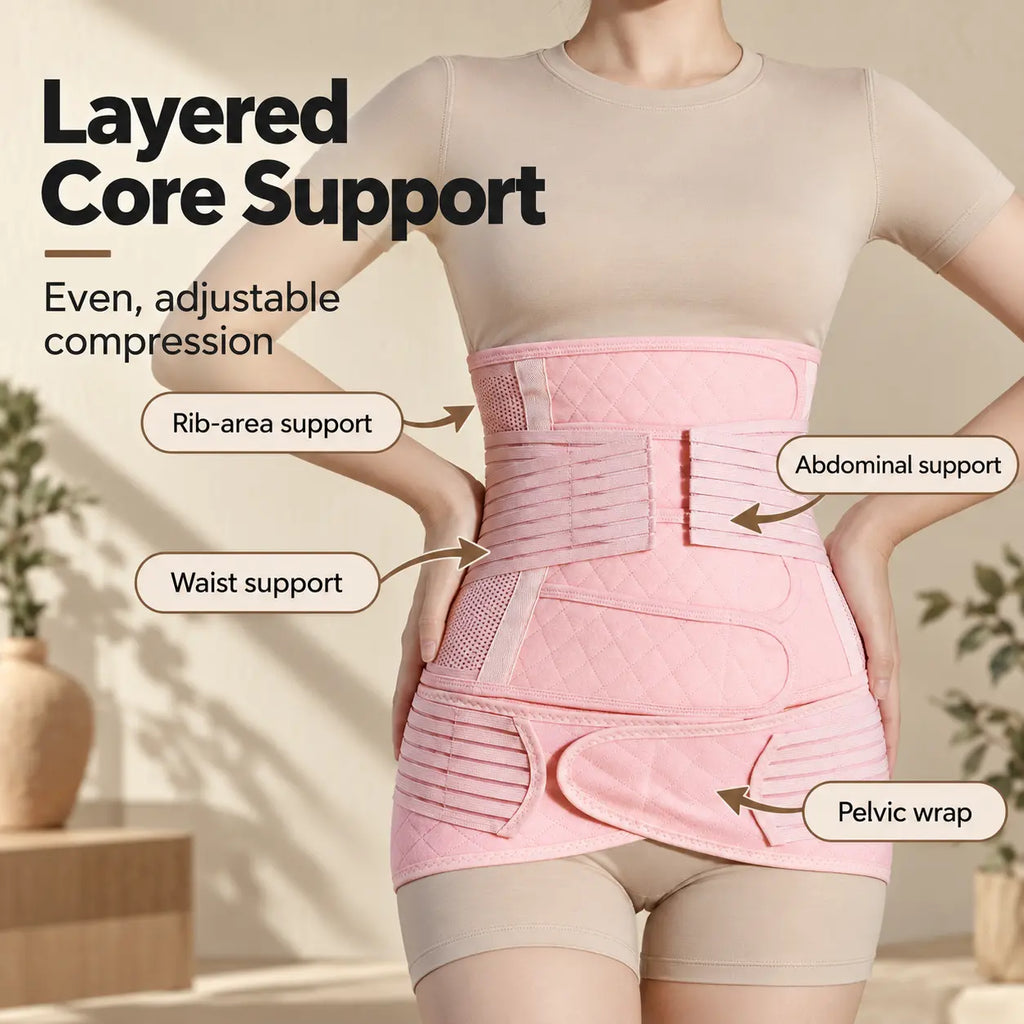 Adjustable Postpartum Belly Wrap Set (2 pcs)