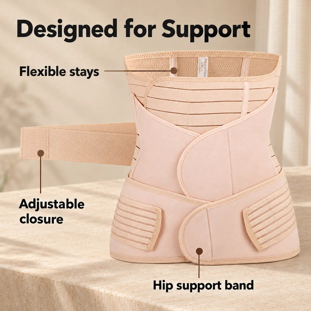 Adjustable Postpartum Belly Wrap Set (3 pcs)
