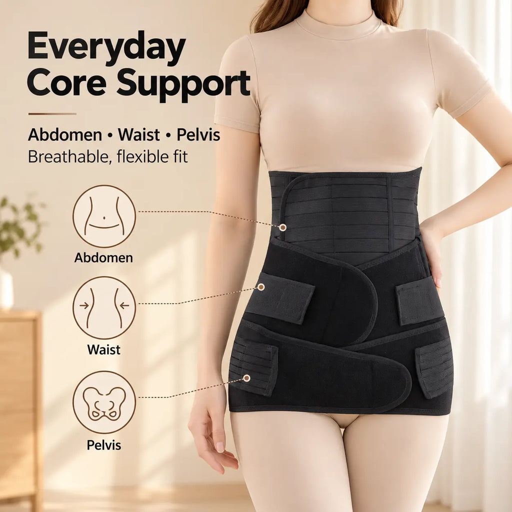 Adjustable Postpartum Belly Wrap Set (3 pcs)