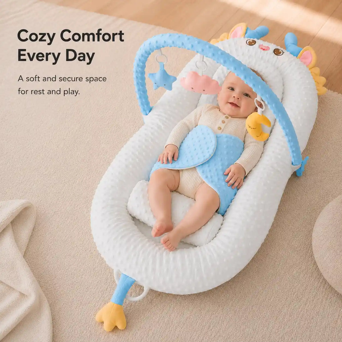 Baby Nest with Toy Bar