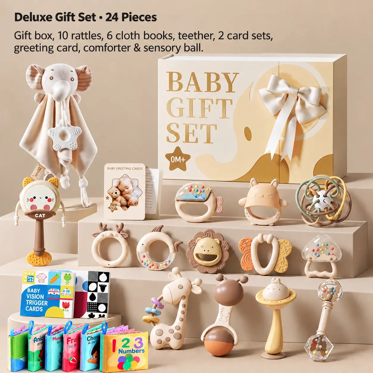 Baby Rattle Teether Gift Set (24-Piece)