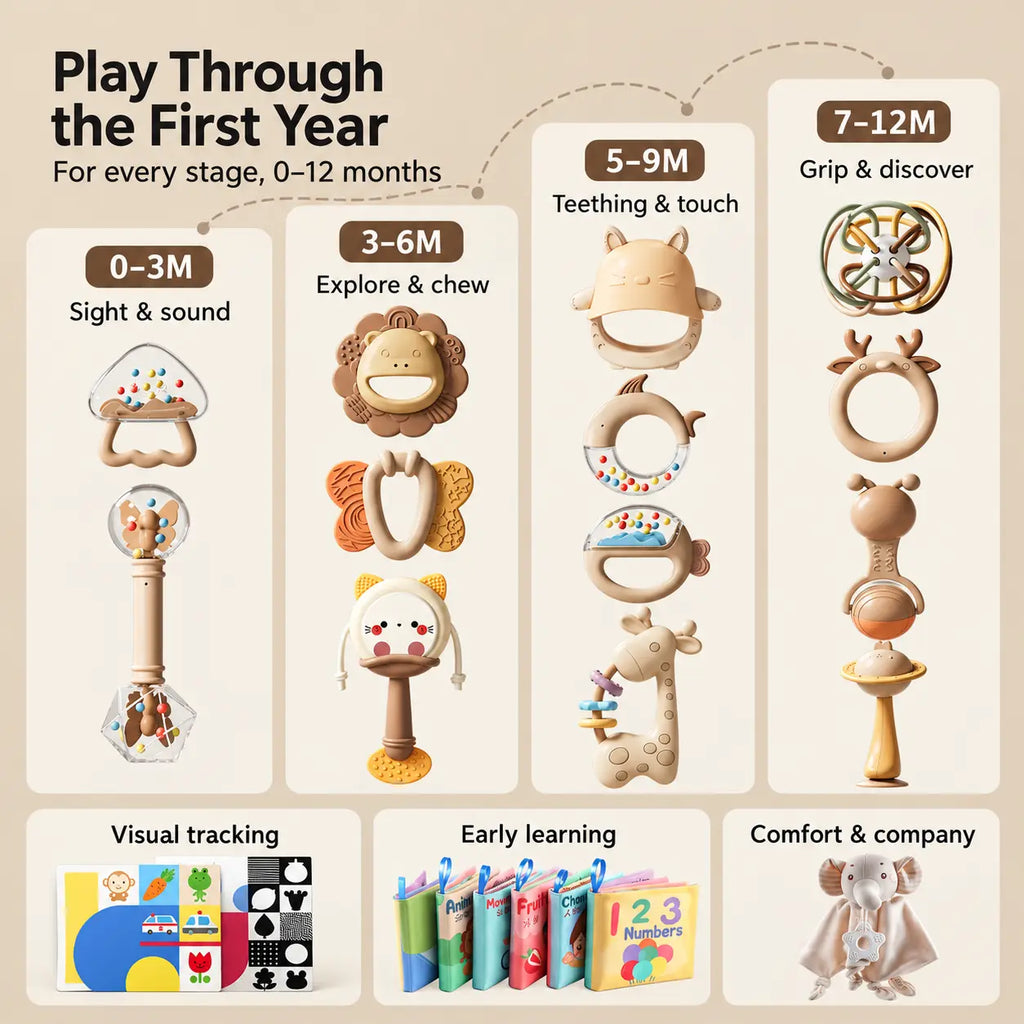 Baby Rattle Teether Gift Set (24-Piece)