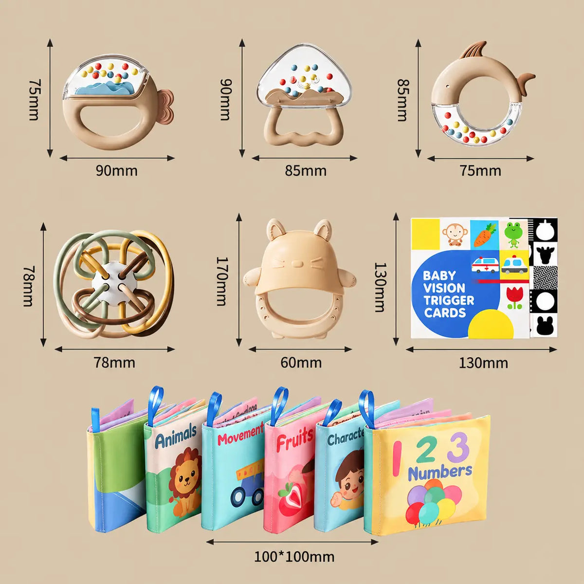 Baby Rattle Teether Gift Set (24-Piece)
