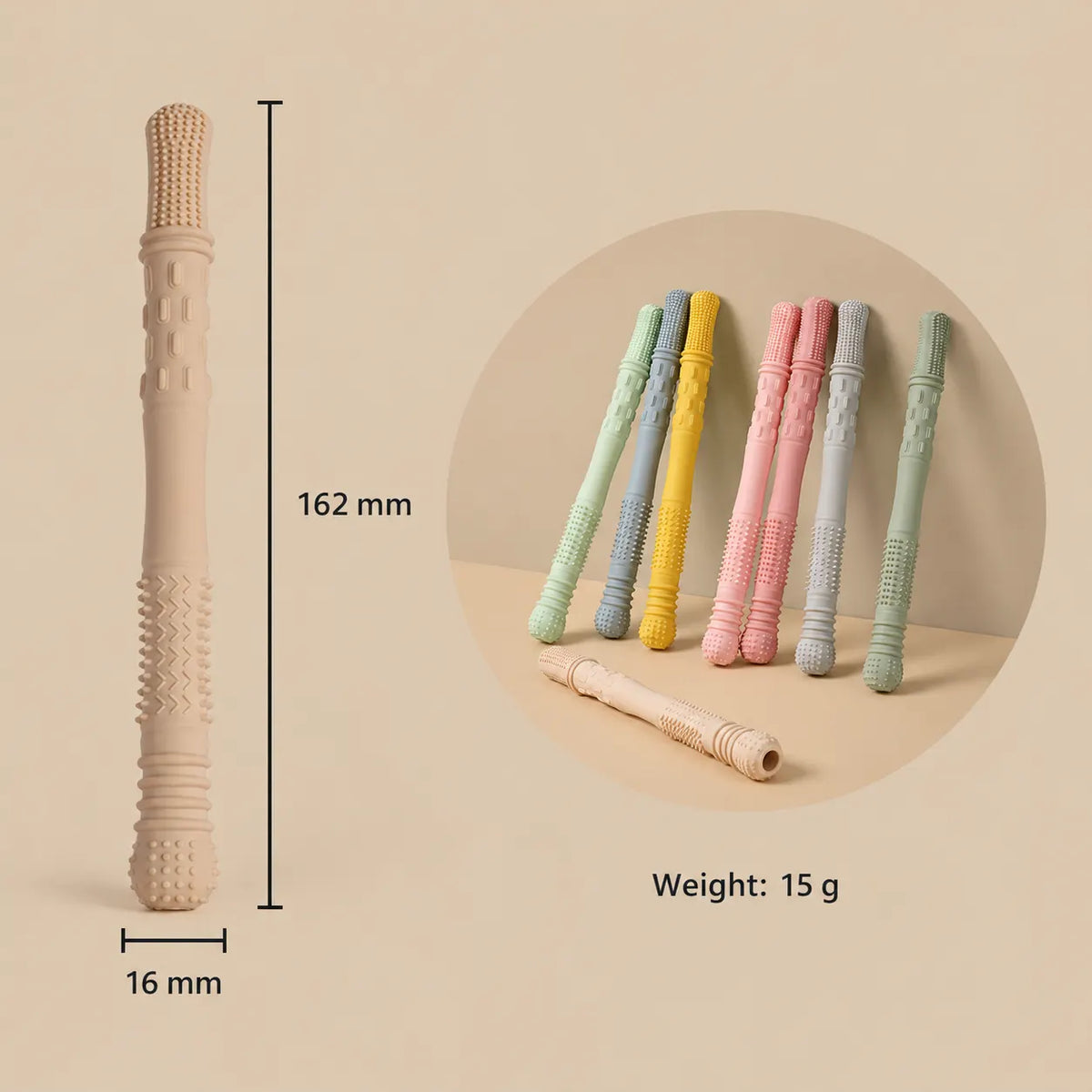 Baby Silicone Teething Sticks Set