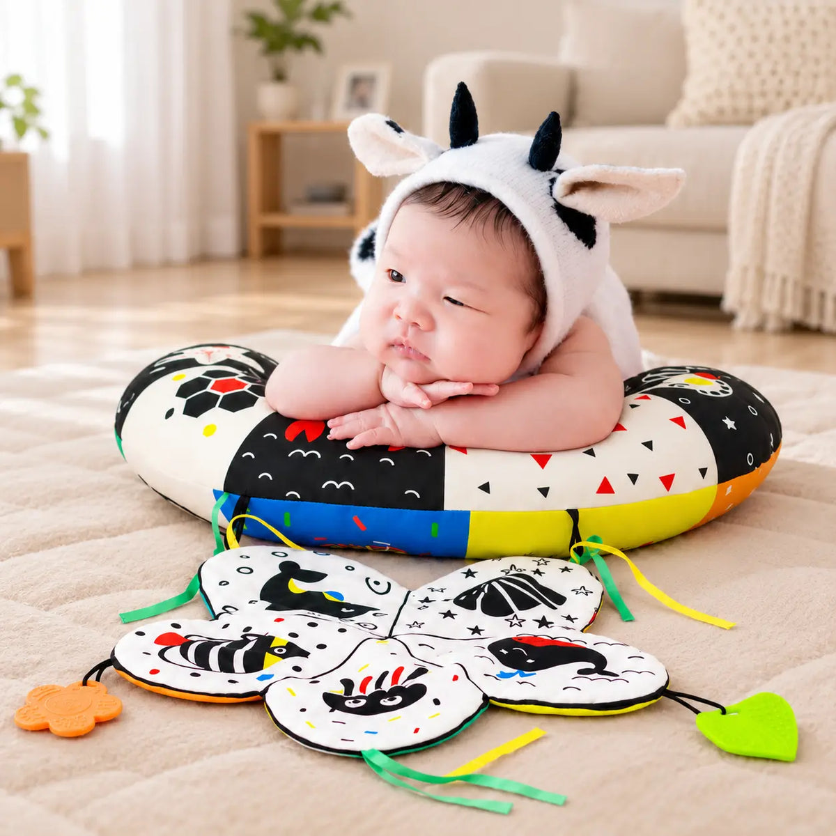 Baby Tummy Time Activity Pillow