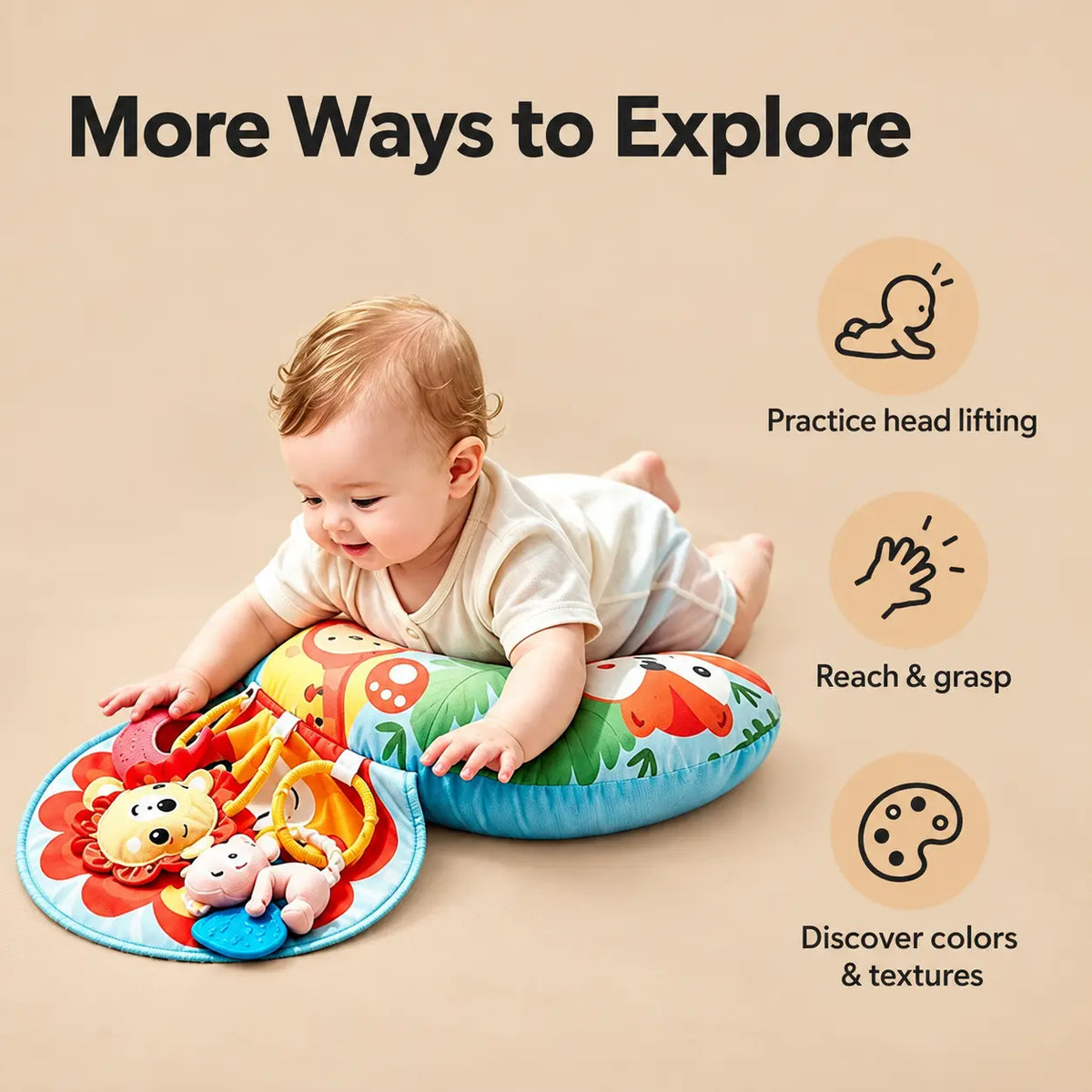 Baby Tummy Time Support Pillow