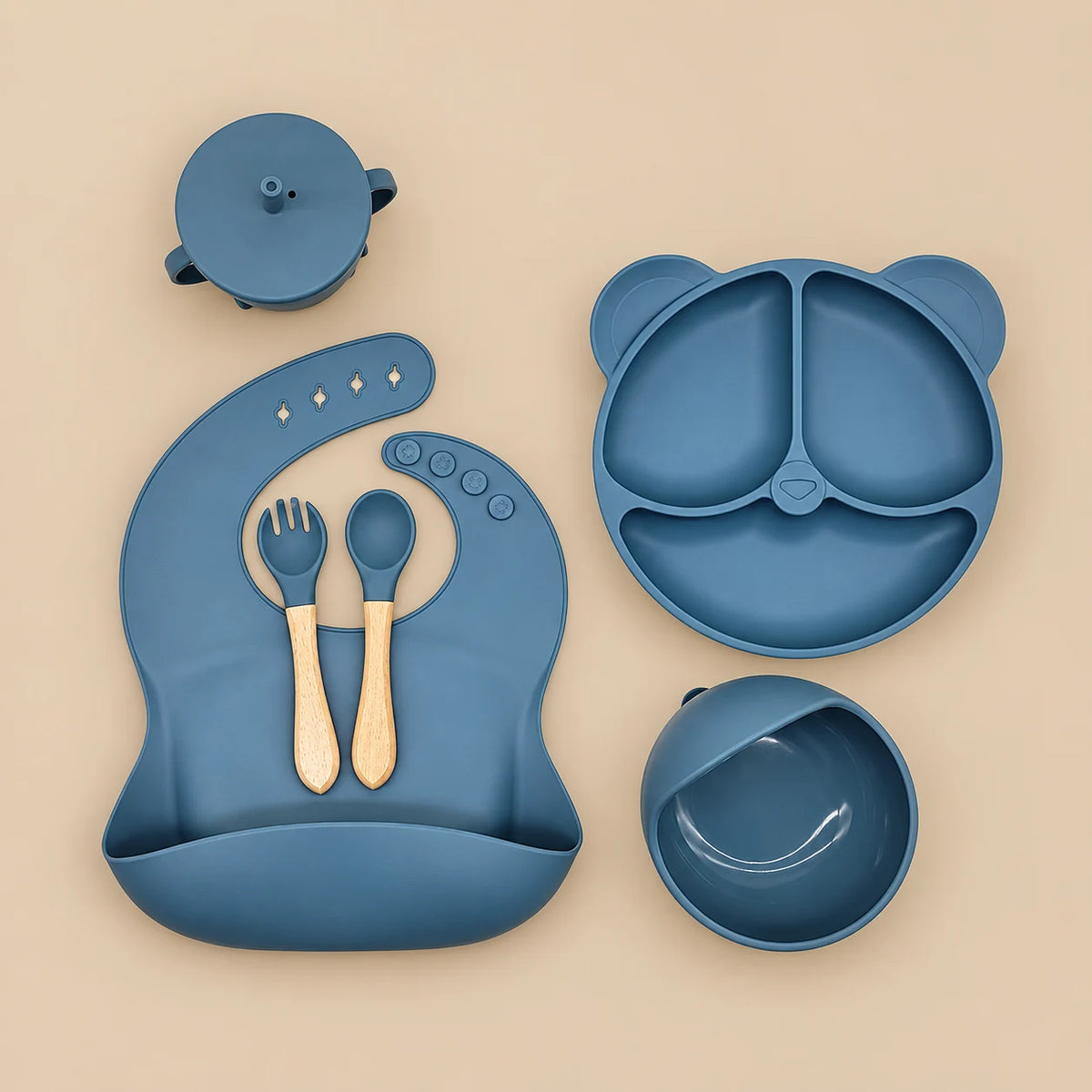 Bear Silicone Baby Feeding Set