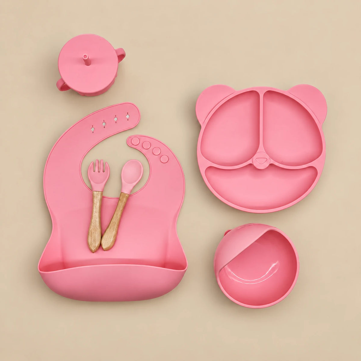 Bear Silicone Baby Feeding Set