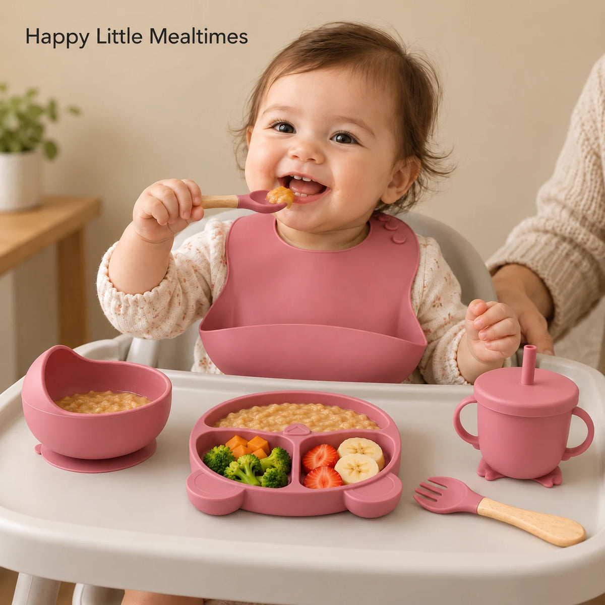 Bear Silicone Baby Feeding Set