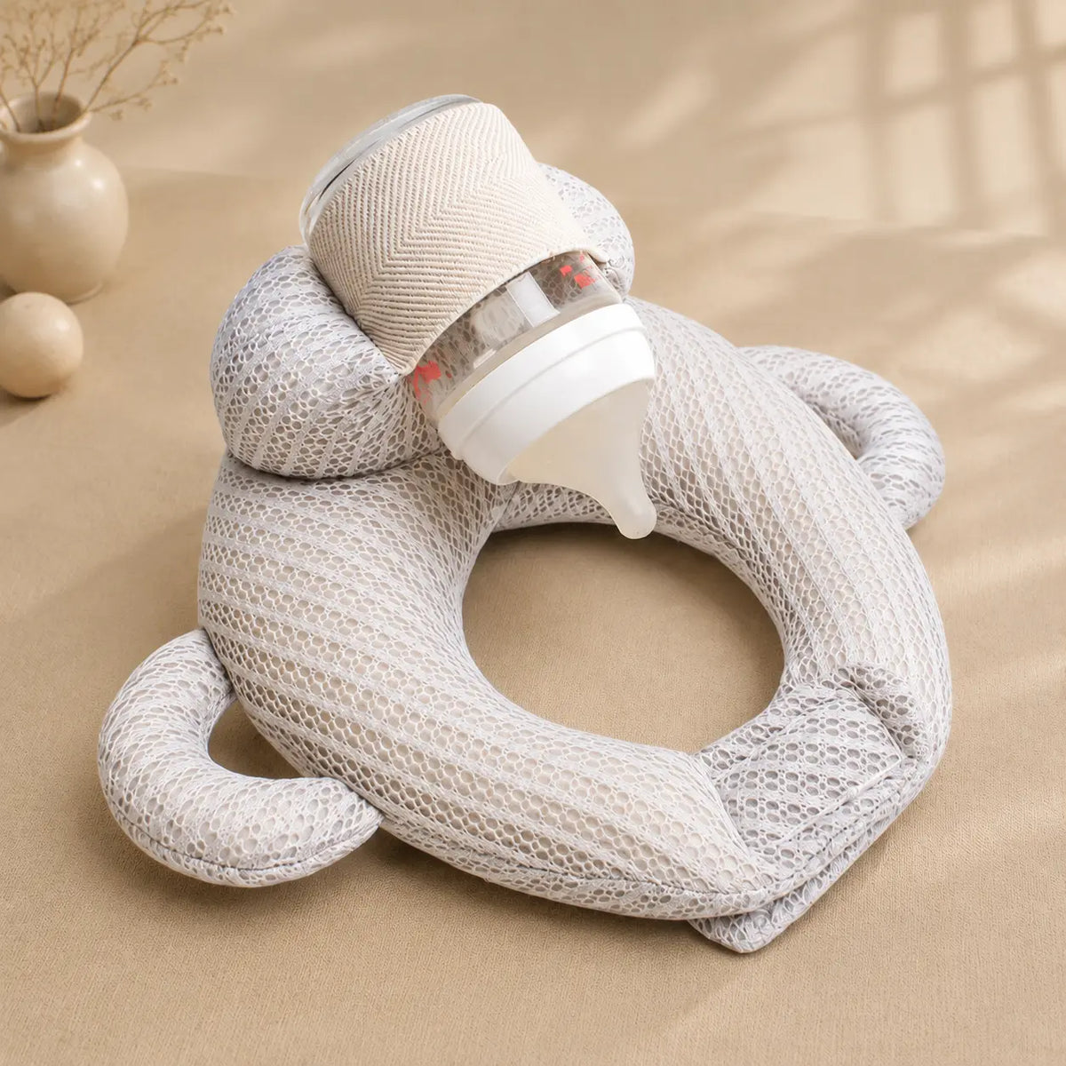 Breathable Baby Bottle Support Pillow