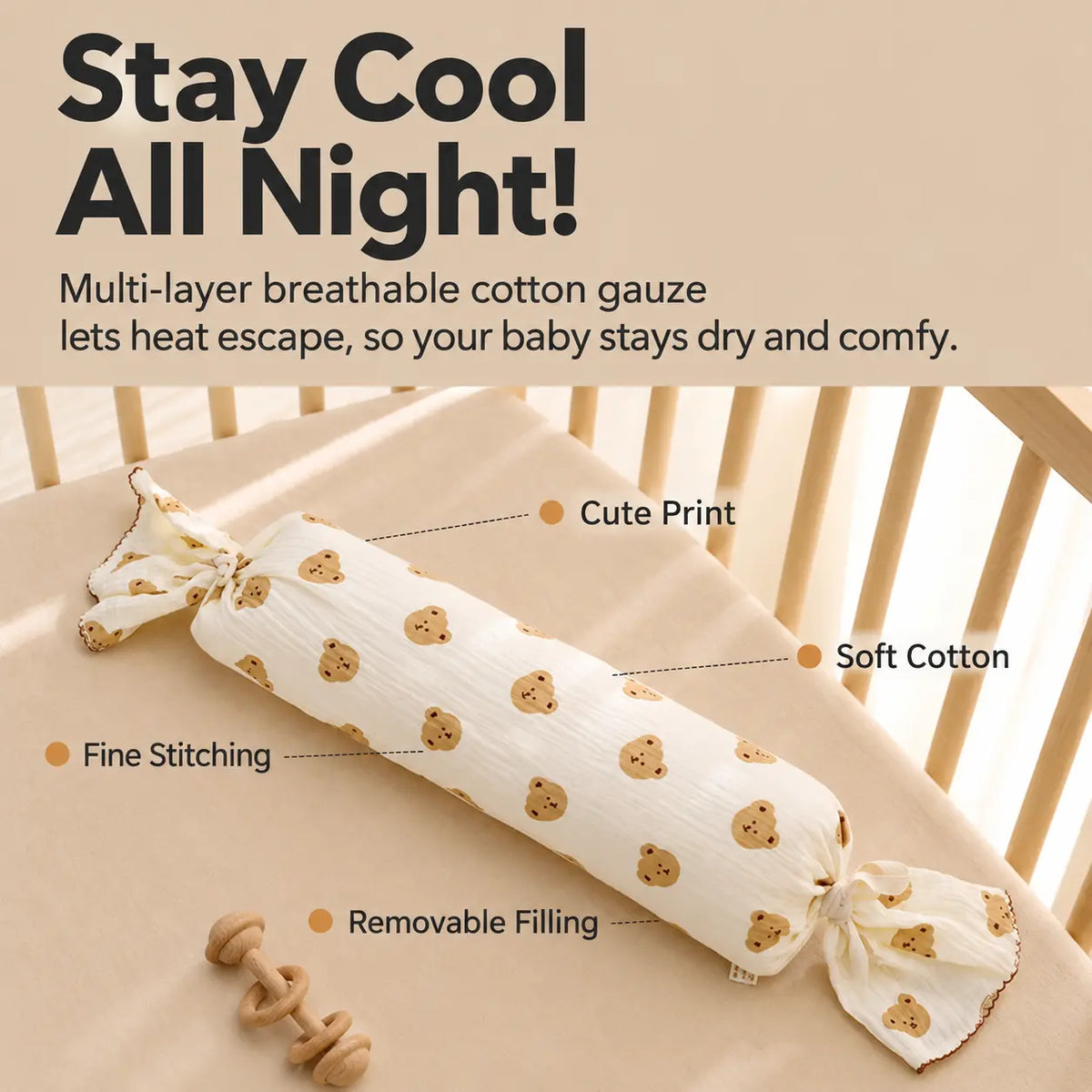 Breathable Cotton Candy Pillow Set