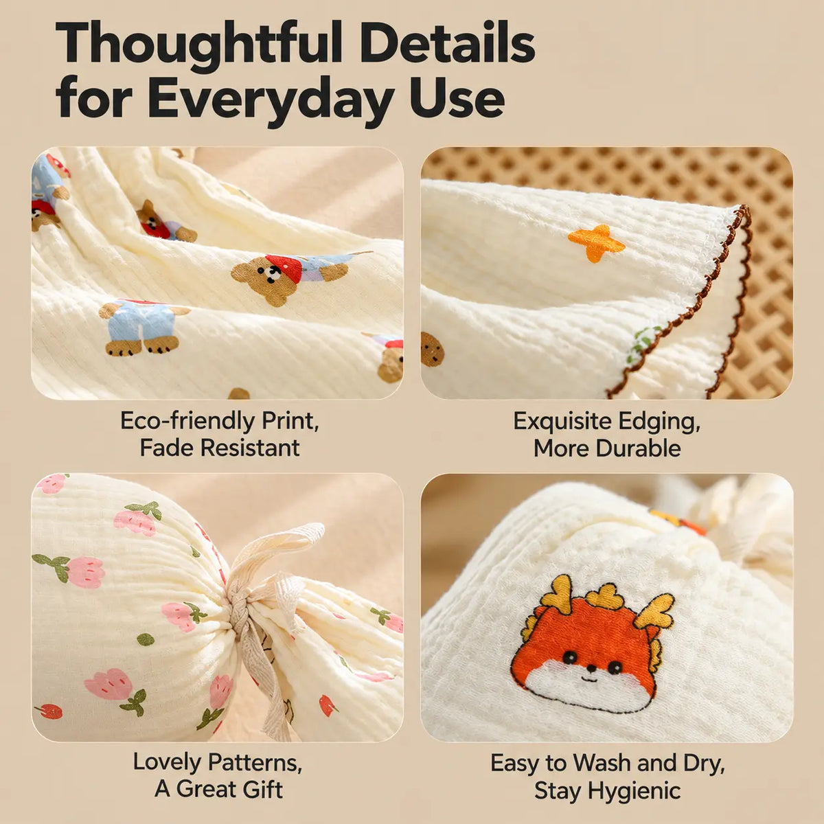 Breathable Cotton Candy Pillow Set