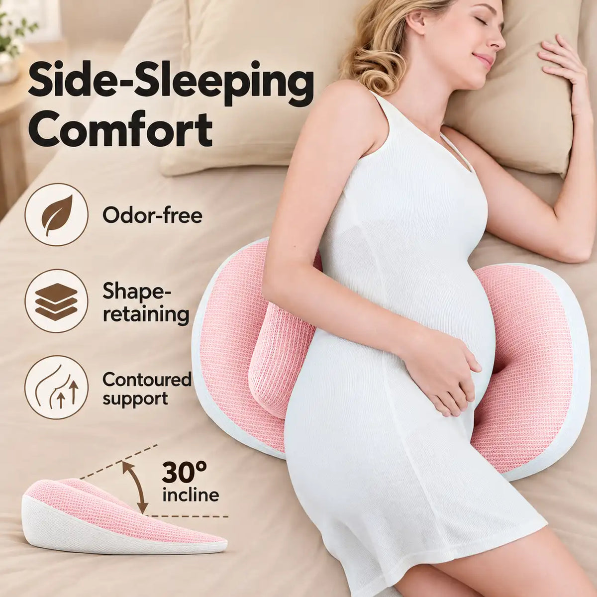 Breathable Mesh Pregnancy Support Pillow