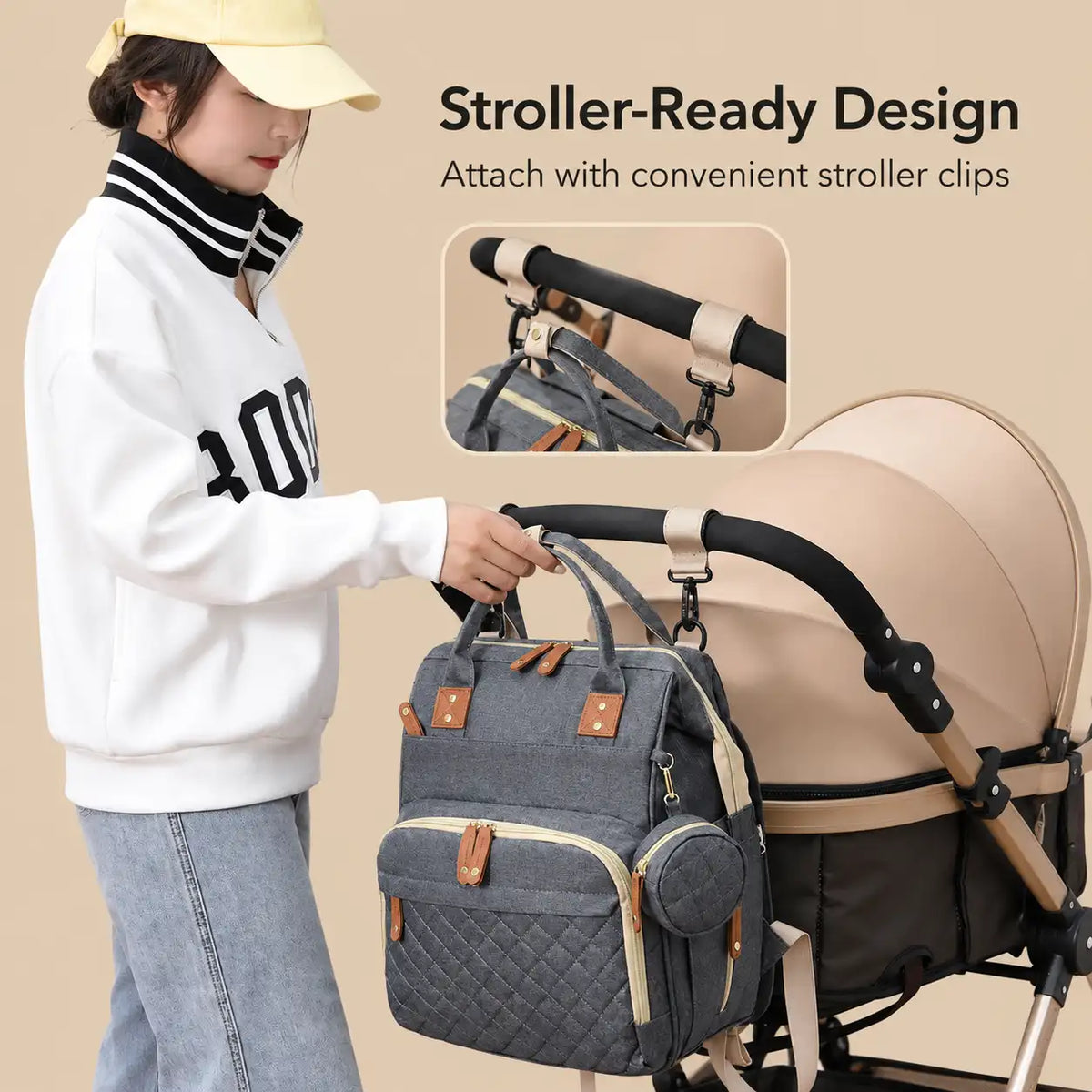 Convertible Diaper Bag Backpack
