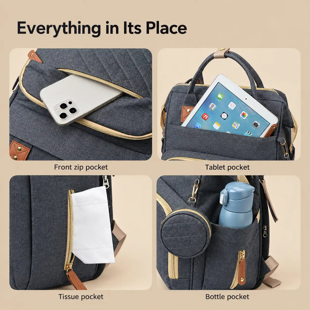 Convertible Diaper Bag Backpack
