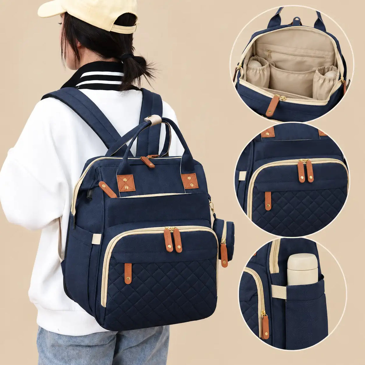 Convertible Diaper Bag Backpack