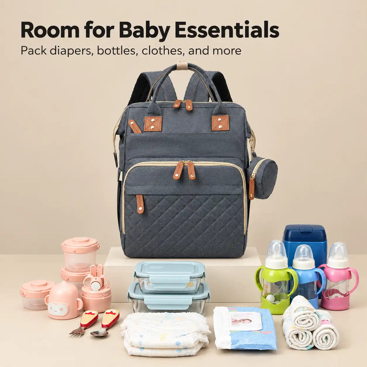 Convertible Diaper Bag Backpack
