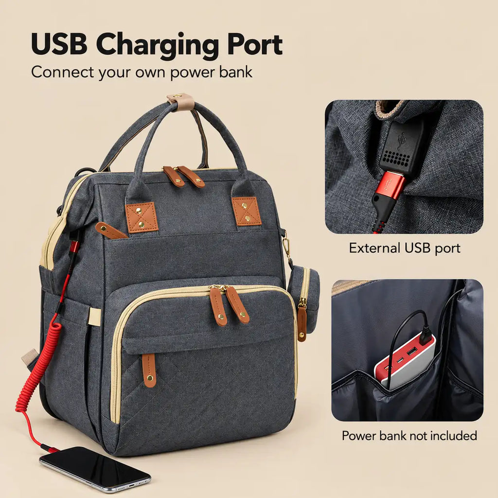 Convertible Diaper Bag Backpack