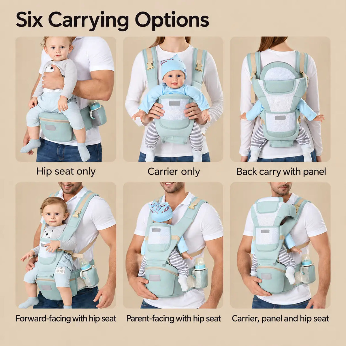 Convertible Mesh Hip Seat Baby Carrier