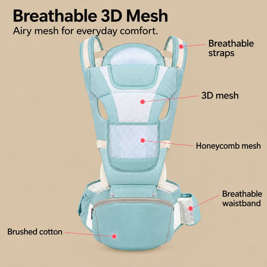 Convertible Mesh Hip Seat Baby Carrier