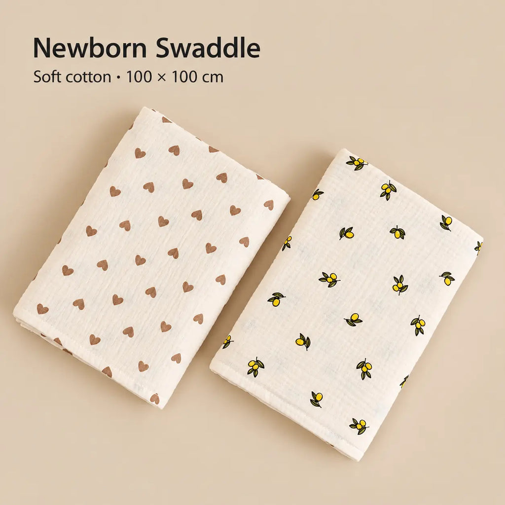 Cotton Muslin Baby Swaddle Blanket