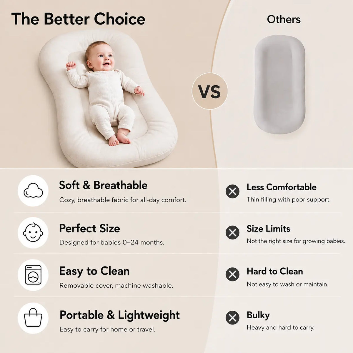 Cozy Infant Lounger Nest