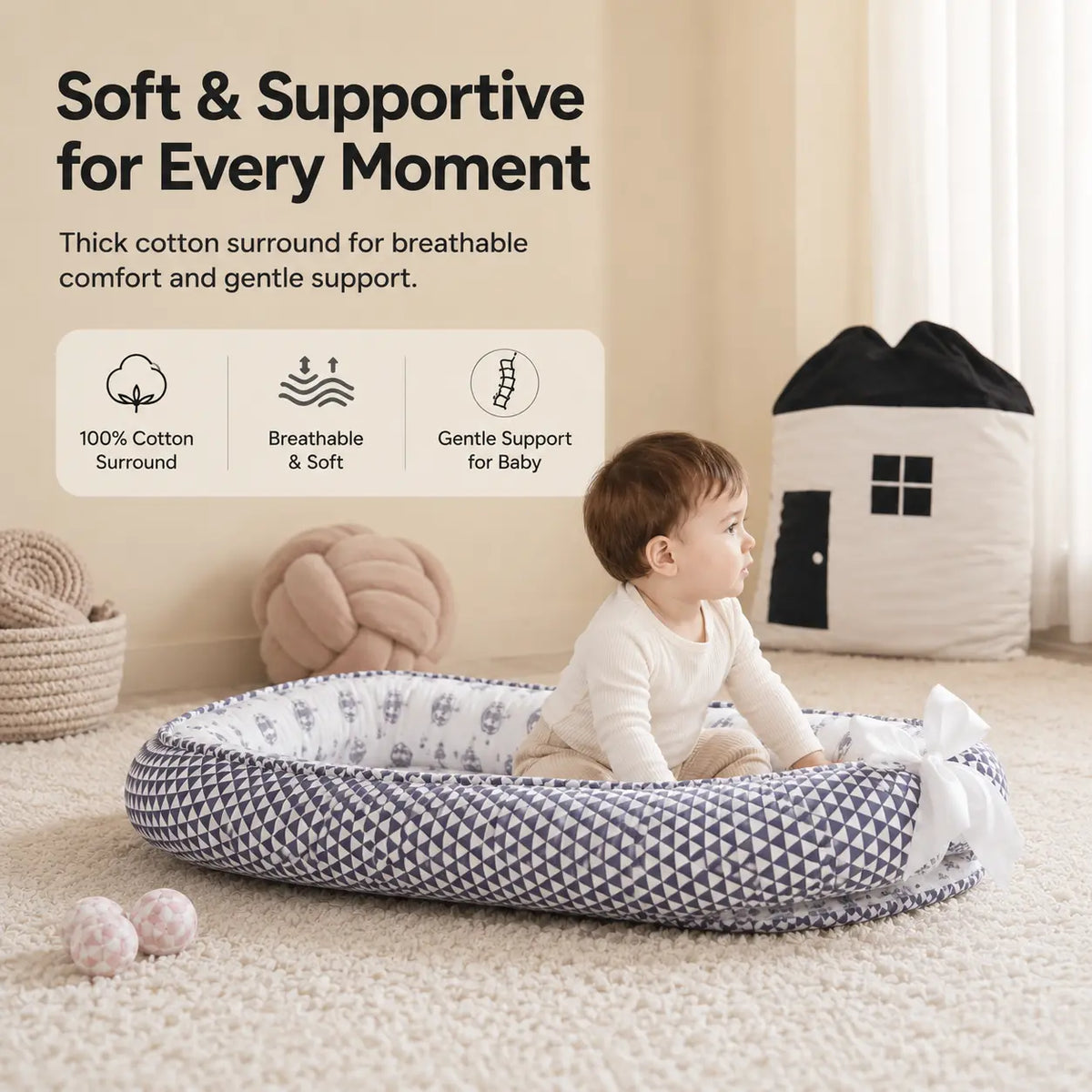 Cozy Premium Baby Lounger Nest