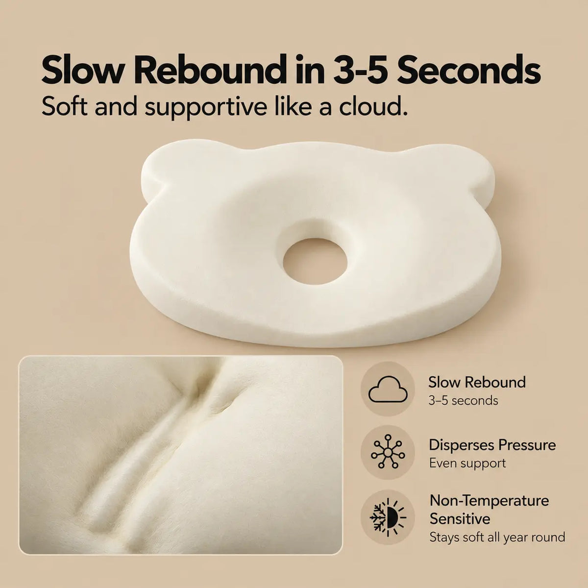 Dot Baby Head Shaping Pillow