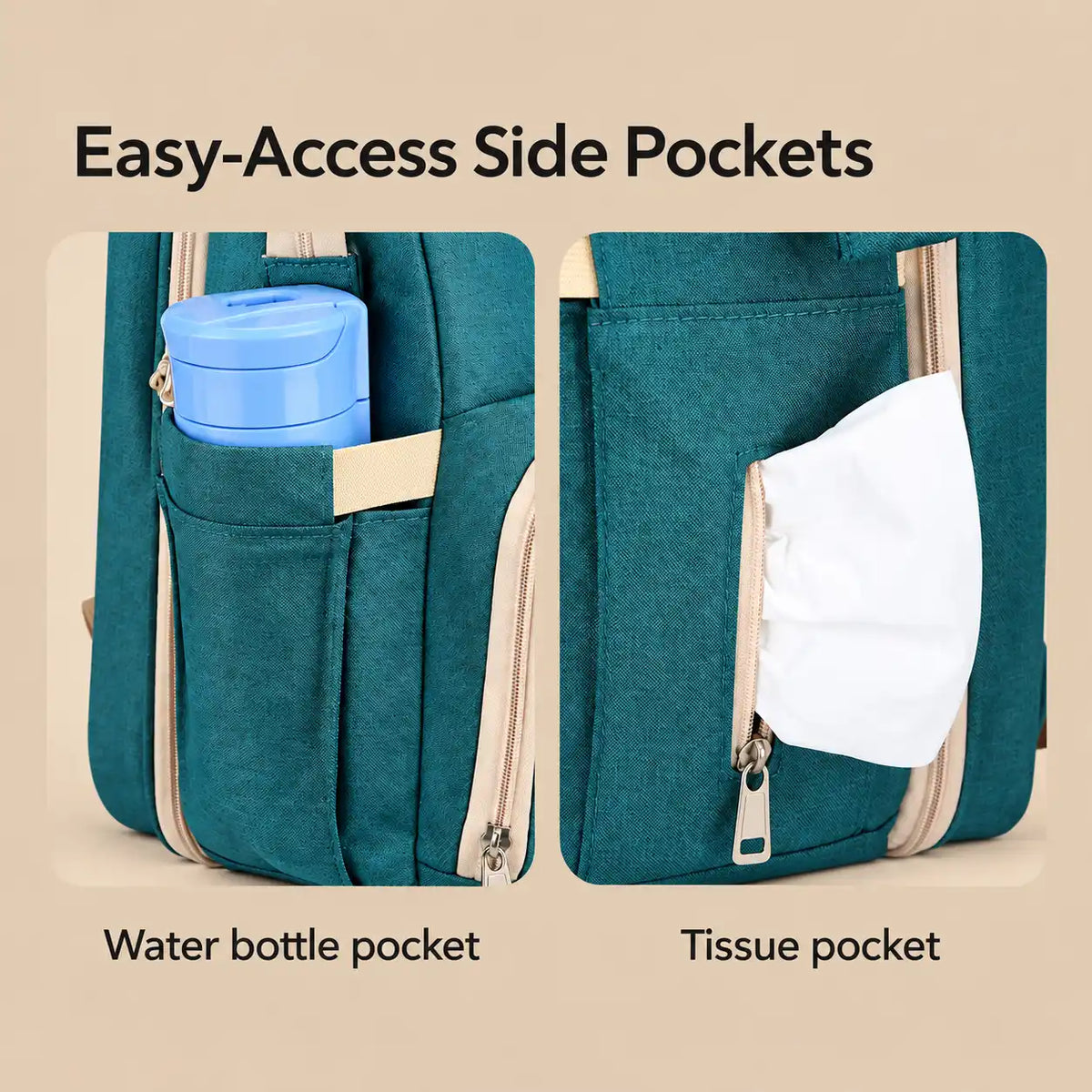 Expandable Diaper Bag Backpack