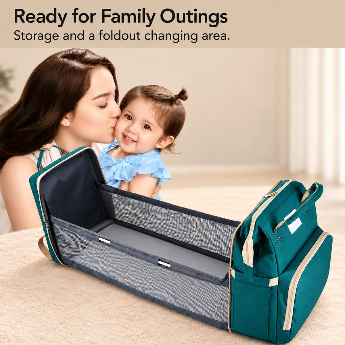 Expandable Diaper Bag Backpack