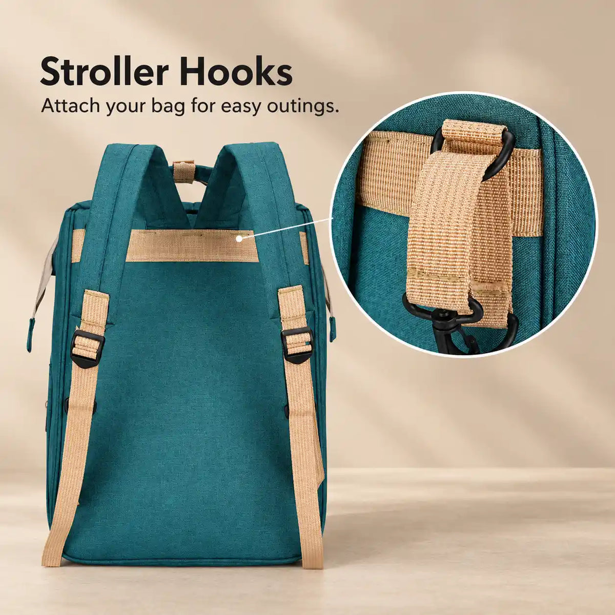 Expandable Diaper Bag Backpack