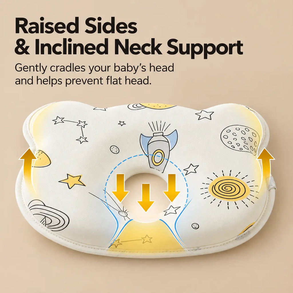 Floral Baby Head Shaping Pillow