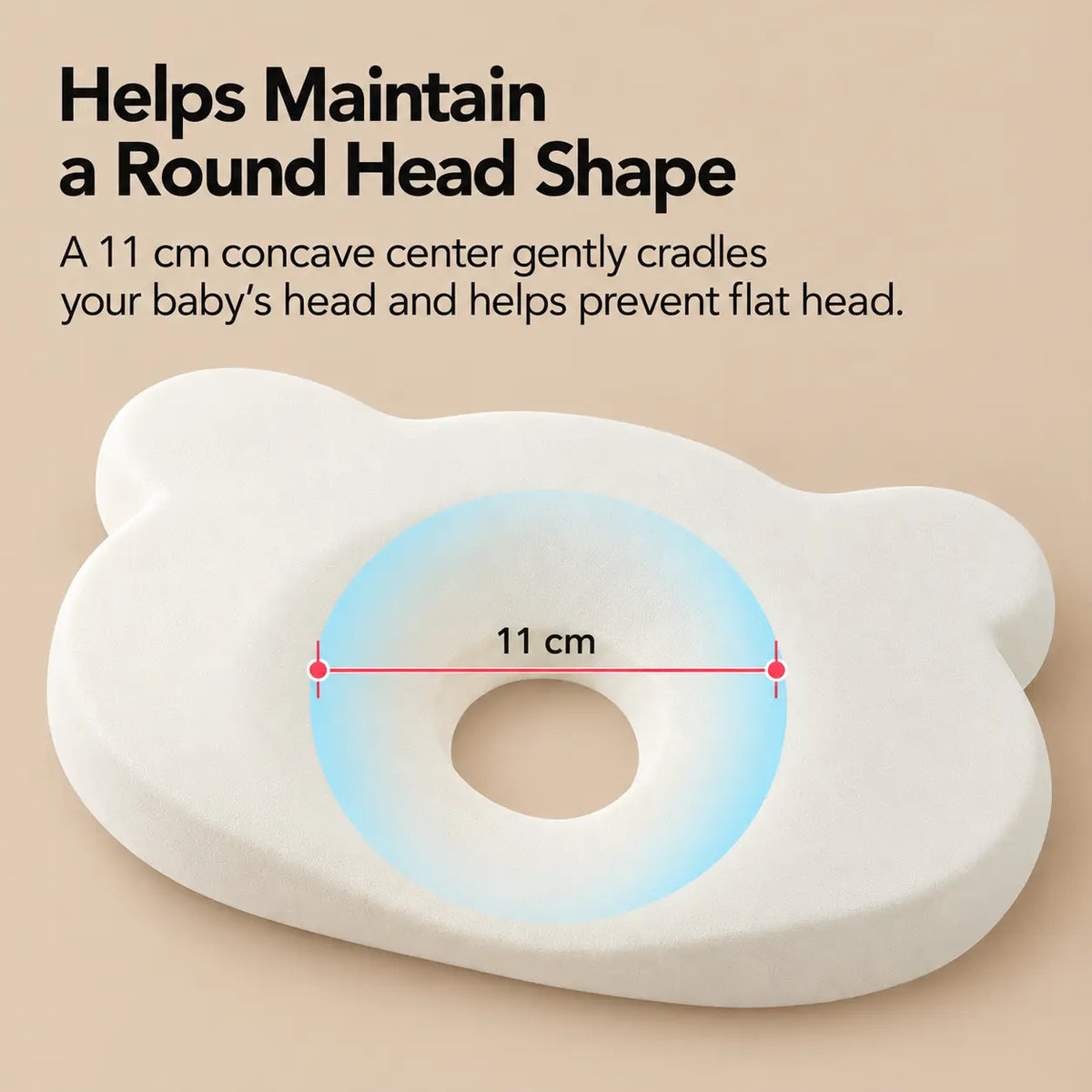 Floral Baby Head Shaping Pillow
