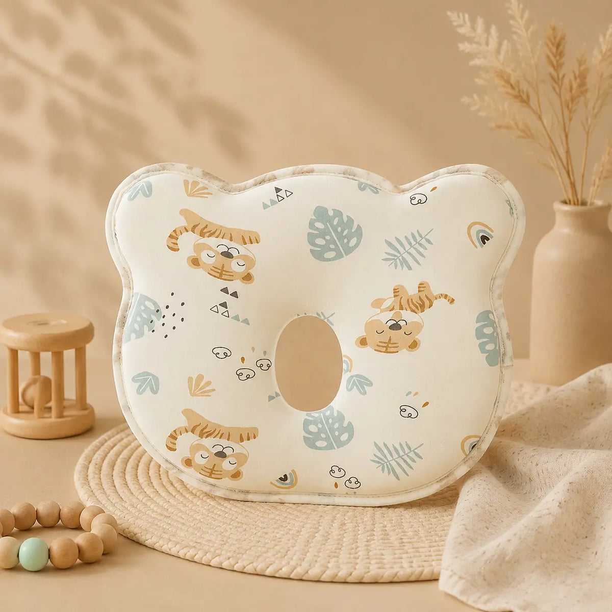 Floral Baby Head Shaping Pillow