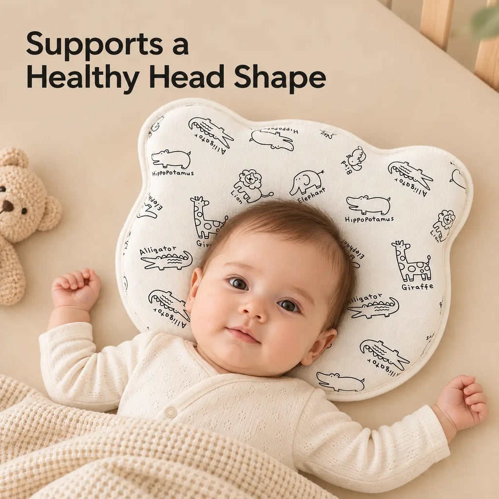 Floral Baby Head Shaping Pillow