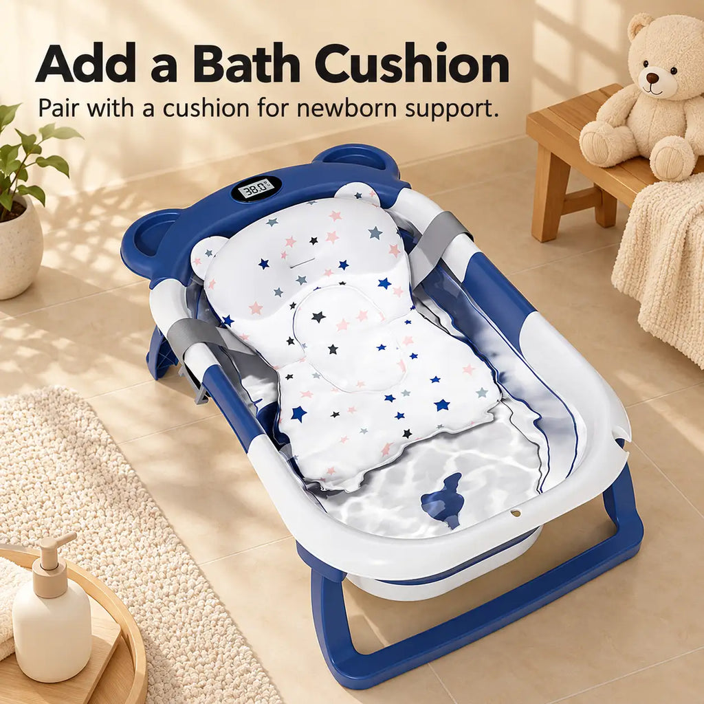 Foldable Baby Bathtub with Thermometer