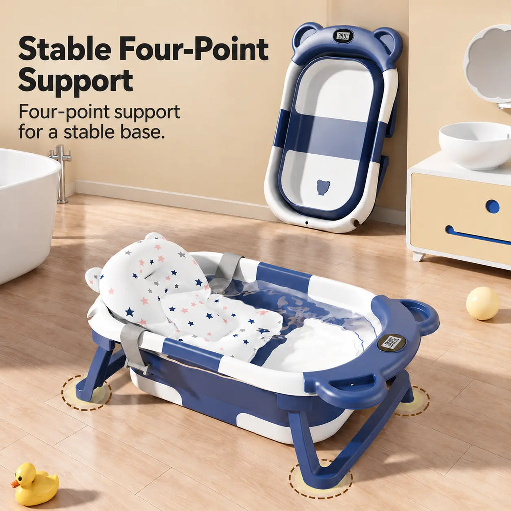 Foldable Baby Bathtub with Thermometer