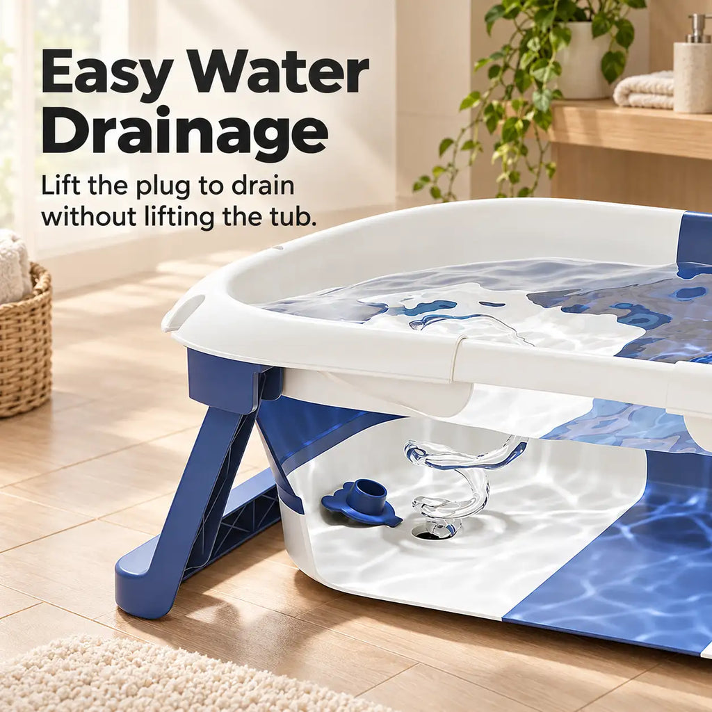 Foldable Baby Bathtub with Thermometer
